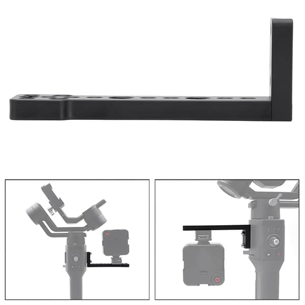 STARTRC Sort aluminiumslegering forlænget longboard monteringsplade tilbehør til DJI Ronin-S/SC