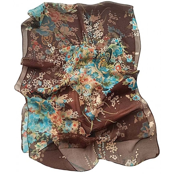 Tørklæder til kvinder Letvægts Fashion Tørklæder Print Blomstermønster Tørklæde Sjal Wraps, A10