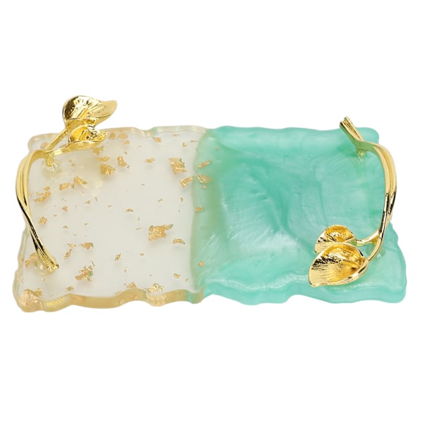 Nagelkonstpalett Resin Nagelkonstpalett DIY Blandning av Färger Sminkbricka Måla Rita Färgbräda Vintage Visningsverktyg Grön