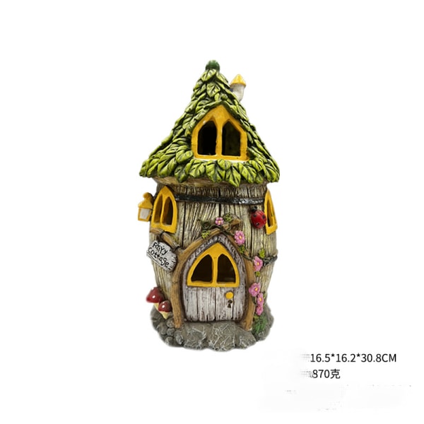 Trädgårdshus - 12" högt - Handmålade Fairy Doors, Fairy Garden Dekor, Fairy Garden Accessoarer från Twig & Flower Gnome Presenter till henne