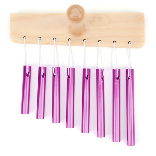 8Tone Chimes SingleRow Tube Børns Slag Instrumenter Orff Førskole Legetøj med Hammer(Lilla )