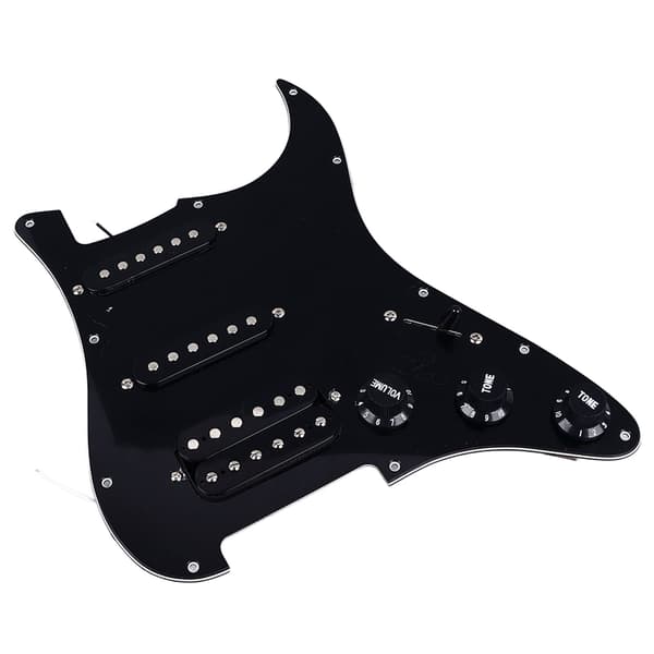 Elektrisk gitarr plektrumskydd plast och mental elektrisk gitarr laddad plektrumskydd med pickup SSH15 svart
