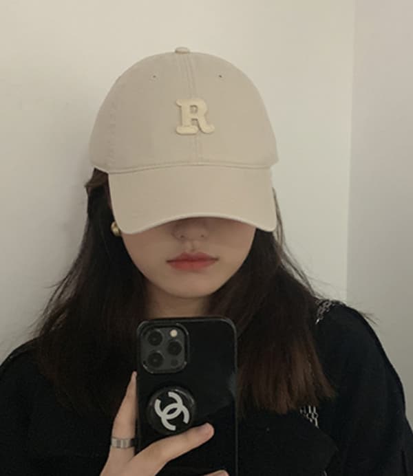 Dotpet Klassisk Logotyp Justerbar Baseballkeps för Män (Beige)