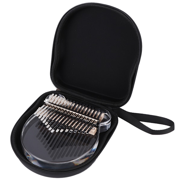 Kalimba Tommelfingerklaver Transparent Akryl Kit 17 Tangenter Begynder Musikinstrument med Taske