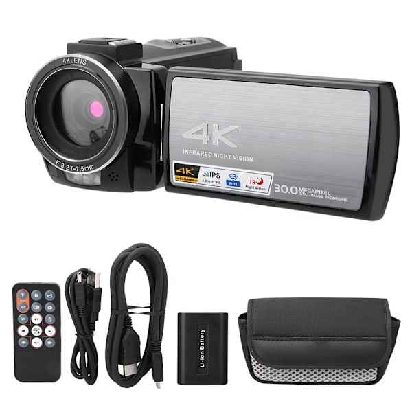 HDRAE8 4K 3,0-tums pekskärm 16X WIFI Digital videokamera Nattvision #2