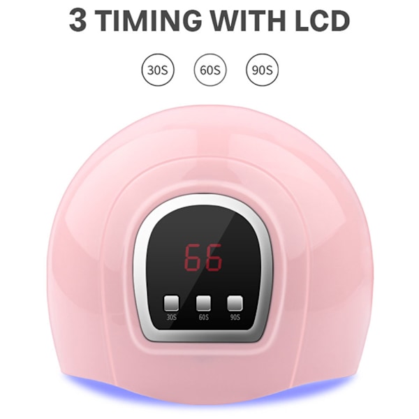 54W Nagelgel Härdande Ljus 18 Ljus Chips Infraröd Sensor LCD Digital Display Nagellack Torkljus