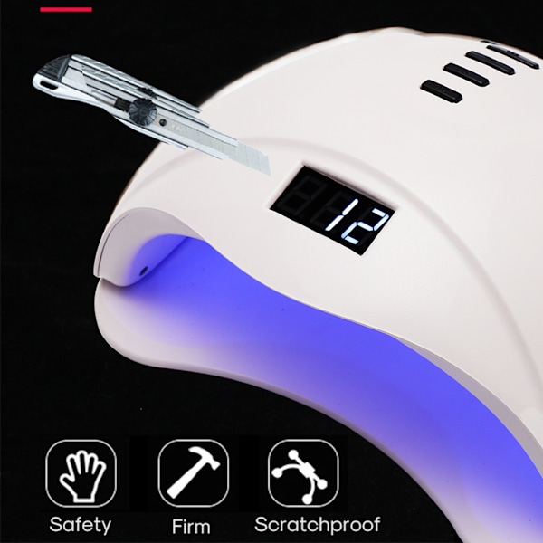 Professionel 52W Neglelampe LED-lampe Tørrer Gel Polish Hærdende Manicure