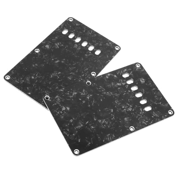 2 st elgitarr bakre lock med 6 hål PVC plast gitarrskydd bakplatta ersättning svart
