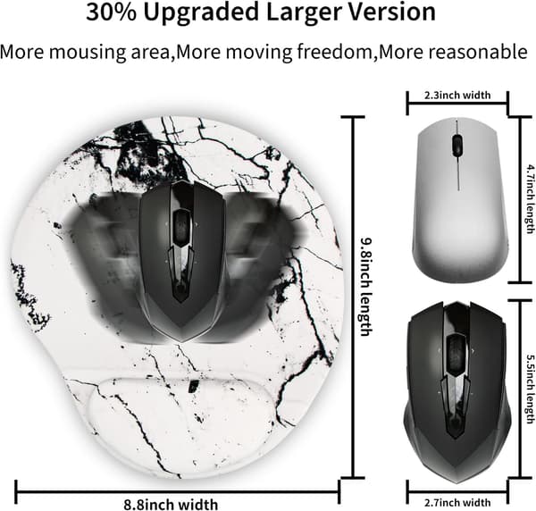 Ergonomisk Musematte med Håndleddstøtte, Søt Musematte med Håndleddstøtte, Komfortabel Musematte for Hjemmekontor, Spill og Arbeid med Datamaskin