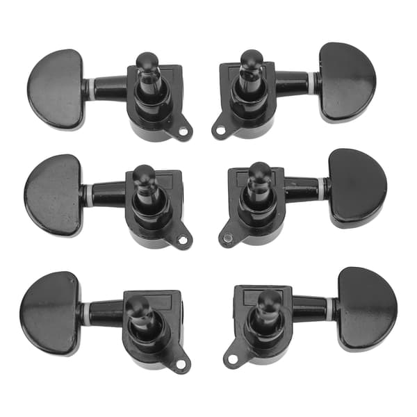 3R3L Gitarlåsing Stemmeskruer Semicircle Hode Heavy Duty Internt Gir Bevel Vinkel Streng Tuning Pegs Svart