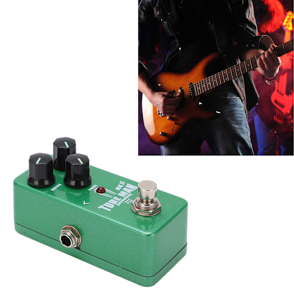 Gitarreffektpedal TUBE MAN Overdrive Mini Justerbart Instrumenttillbehör Grön