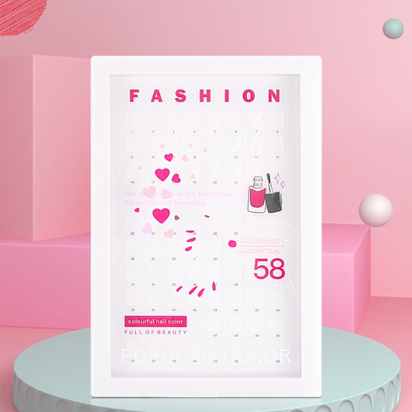 Neglekunst Display Bog 58 Farver Salon Negle Gel Farve Display Bog DIY Neglelak S Farvekort