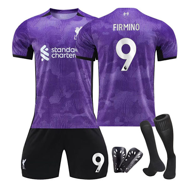 Liverpool 23/24 Second Away Barn Jersey Set med strumpor och skydd 11 M.SALAH children' sizes16