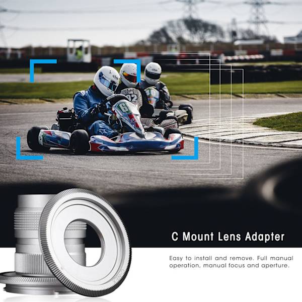 CCTV C-Mount objektivadapter överföringsring för DSLR-kameror för Sony (C-NEX Silver)