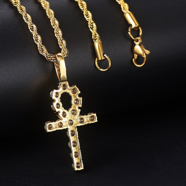 14K guldpläterat korshalsband för kvinnor | Korshänge | Guldhalsband för kvinnor
