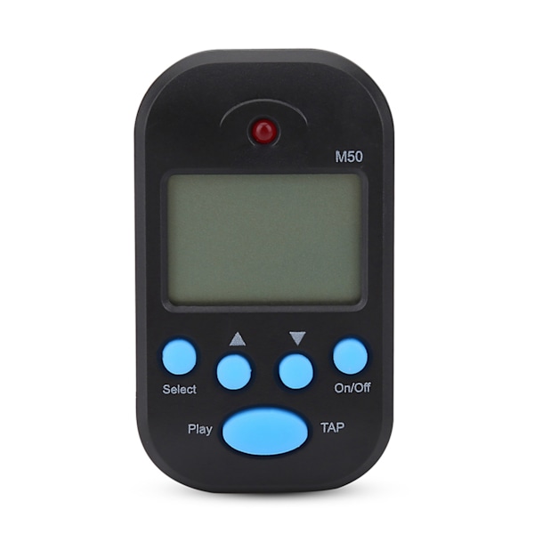 Mini Digital Beat Tap M50 Tempo Metronom Klips Musikinstrumenter (Svart)