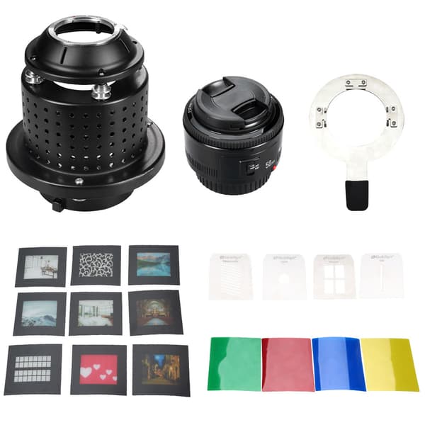 NiceFoto SN-29 Profesjonell Blitslys Snoot 50mm 1.8F Linse for Bowens Mount