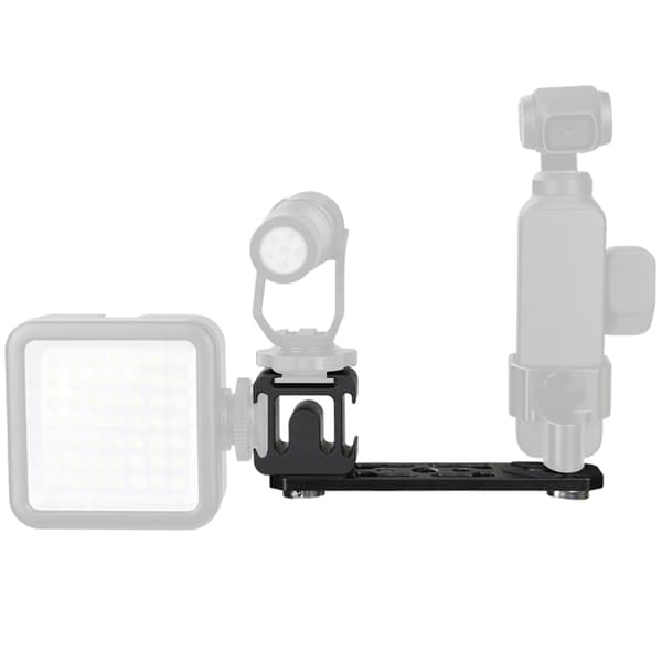 Triple Cold Shoe Extension Mount Adapter Holder Bracket Kit Tilbehør til DJI OSMO Pocket ACTION Kamera