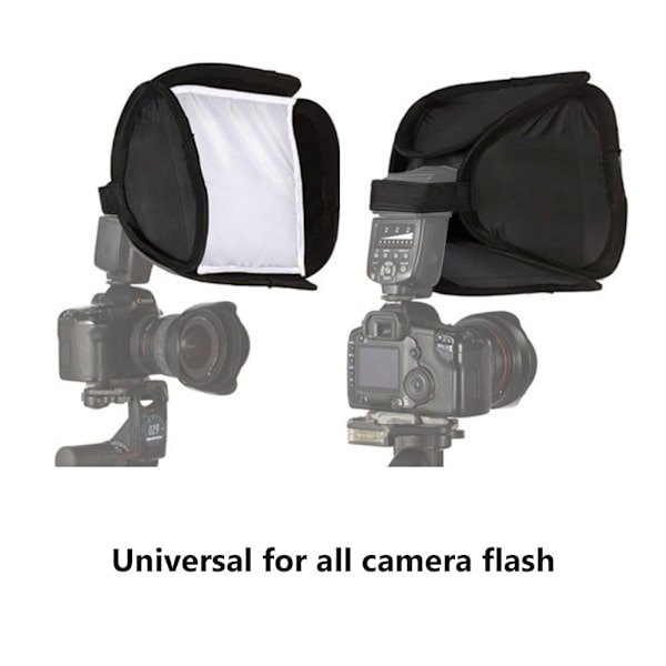 Universell hopfällbar lätt snabbkoppling blixtljusspridare softbox för DSLR 23*23cm