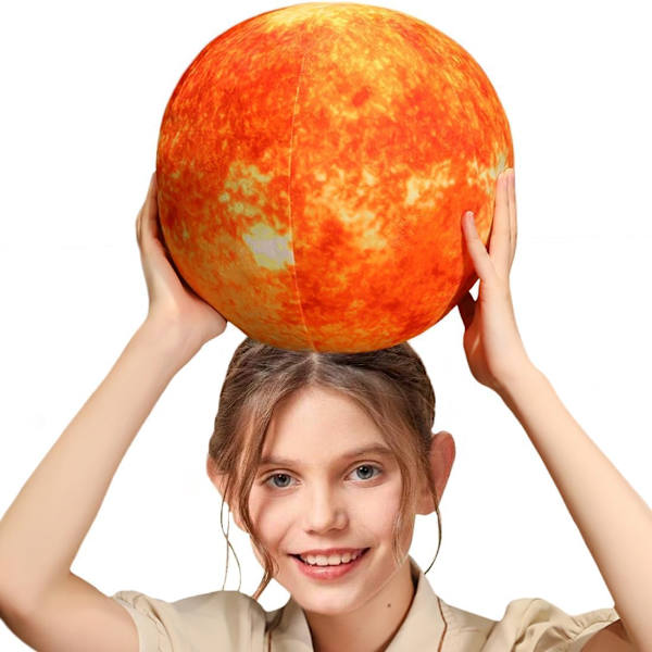 Ultrarealistisk 3D Planet, Måne, Jorden, Solen, Plysjputer, for Barn Tenåringer Voksne, for Lærere og Foreldre, Læringsleketøy The Sun
