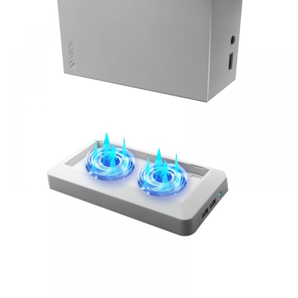 1 set Värd Kylfläkt Värmeavledning Höghastighets Dual Fan One Key Switch Konsol Kylfläns för Xbox Series S