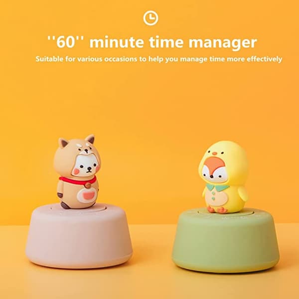 Timere 60 minutter mekanisk timer køkken madlavning timer manuel timer sød børn læring tid manager.（Lille and）