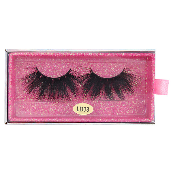 5D 25mm Falska Ögonfransar Makeup Falska Ögonfransar Fluffy Curling Långa Falska Ögonfransar LD08