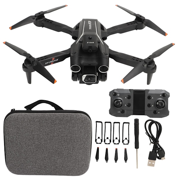Fällbar drönare RC Quadcopter med 4K dubbelkamera WiFi-överföring 4-vägs hinderundvikande optisk flödesposition för över 14 år