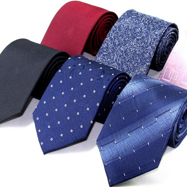 Modeslips Klassisk blommig vävd Jacquard handgjord slips för män, 11
