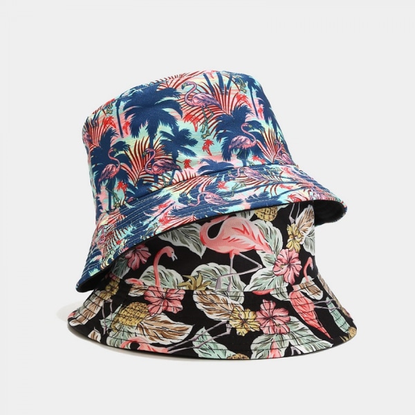 AVEKI Bucket Hat Strand Fiskerhatt Solhatt for Kvinner Menn Reversibel Dobbeltsidig Slitasje