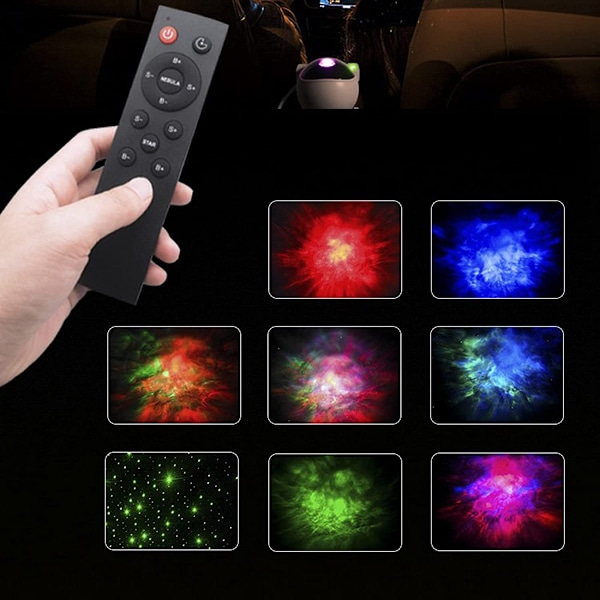 Astronaut Stjernehimmel Projektor med Fjernbetjening LED Stjerne Nebula Nattelys USB Strømdrevet Julefest Børn Hjem Soveværelse Dekoration Gaver