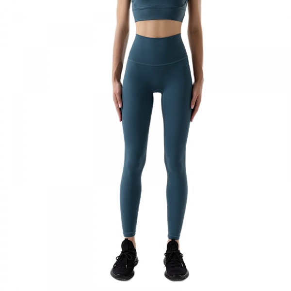 Høje taljerede mønstrede leggings til kvinder - Smøragtige bløde mavekontrol trykte bukser til træning Yoga (M)