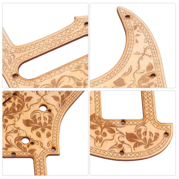 SSH Elektrisk Gitarr Guard Trä Pickguard Reparationsdelar Instrument Tillbehör Passar ST Gitarr