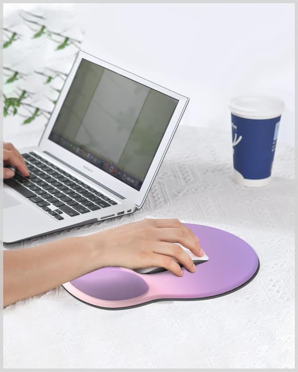 Ergonomisk Musematte med Håndleddstøtte, Komfortabel Musematte Håndleddstøtte, Lindrer Håndleddssmerter Gel Musematte, Sklisikker Gummisokkel Musematte