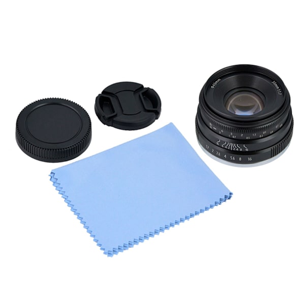 35mm F1.7 Manuell fokus Prime Fixed Mirrorless-kamerobjektiv (för Cannon EF-M Mount Black)