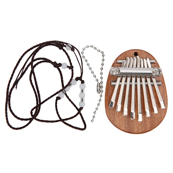 8 Key Kalimba Thumb Piano Kit Mini Solid Wood Pendant Toy Birthday Gift Musical Instrument