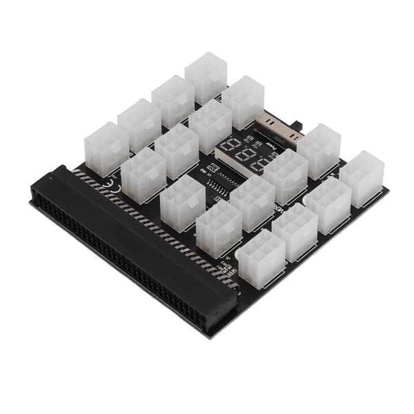 Breakout Board Strømforsyning Server Adapter 17 Porte 6 Pin LED Spændingsdisplay Tilbehør