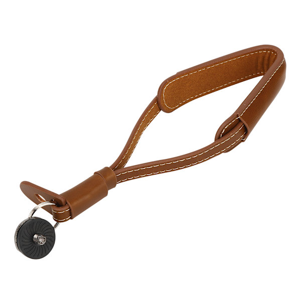 PU-läder Ljusbrun Handhållen Headball-kamera Mobiltelefon Lanyard Hängande Rep Handledssnöre för DJI OSMO Mobile2