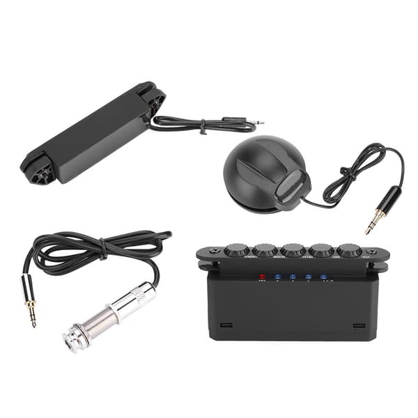 R2 Resonans Pickup med Endpin Jack Effekt Regulator Högtalare för Akustisk Gitarr