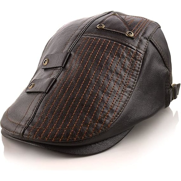 Herrar Beret Hatt Bomulls Spänne Justerbar Newsboy Hatt Cabbie Gatsby Keps