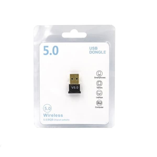 5.0 Bluetooth-adapter USB-adapter Stasjonær datamaskin Driver-fri adapter Bluetooth-lyd mottaker，9pack