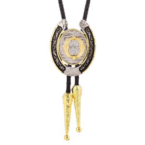 Vintage Bolo Tie til mænd - Initial Letter ABCDMJR til Z Western Cowboy Bolo Tie til kvinder