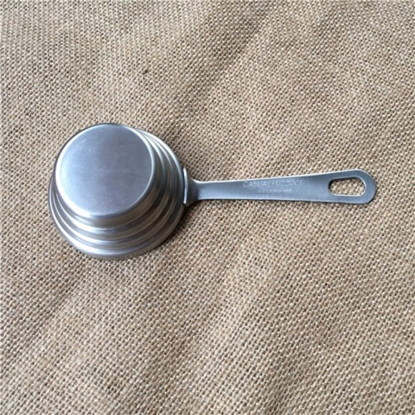 Rostfritt stål mätkopp med handtag, graderad 15/30/45/60ml rostfritt stål mätkopp, dedikerad till kök bakning mätning