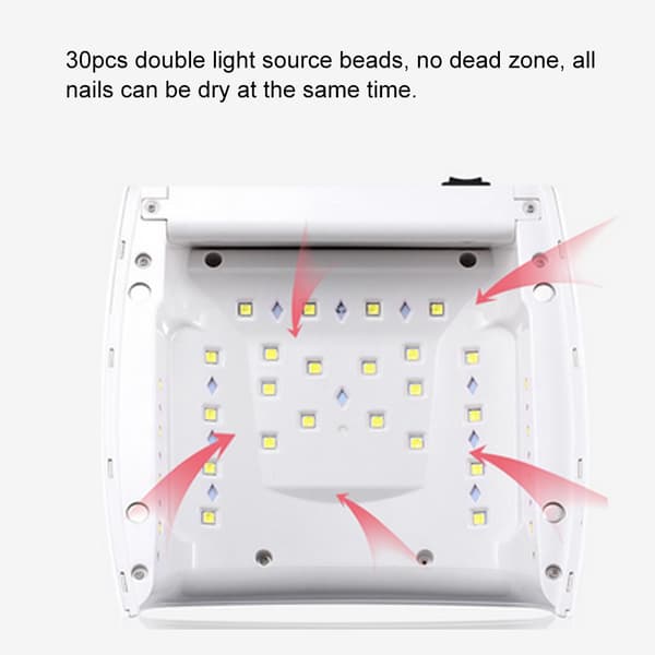 Intelligent Sensor UV LED Nagellampa Tidsinställning 48W 30st Ljuspärlor