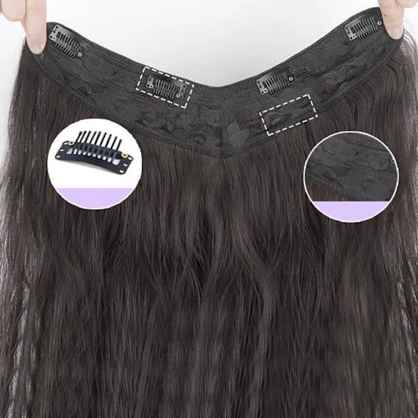 Mänskligt hårspänne Svart osynlig transparent sömlös nylontråd 60cm hårförlängning för styling