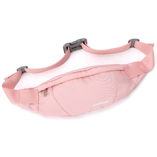Sports-taljetaske til kvinder, løbe- og cykeltaske til mænd, let taljetaske, pink