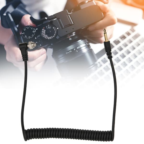 PC-3.5mm Flash Lys Synkron Ledning PC Line Kamera og Blitzlampe Tilslutningskabel