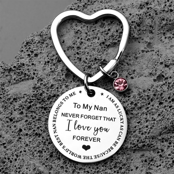 Presentnyckelring från barnbarn till min mormor Gåvor Glöm aldrig att jag älskar dig för alltid Nyckelring till farmor farmor dag födelsedagspresent