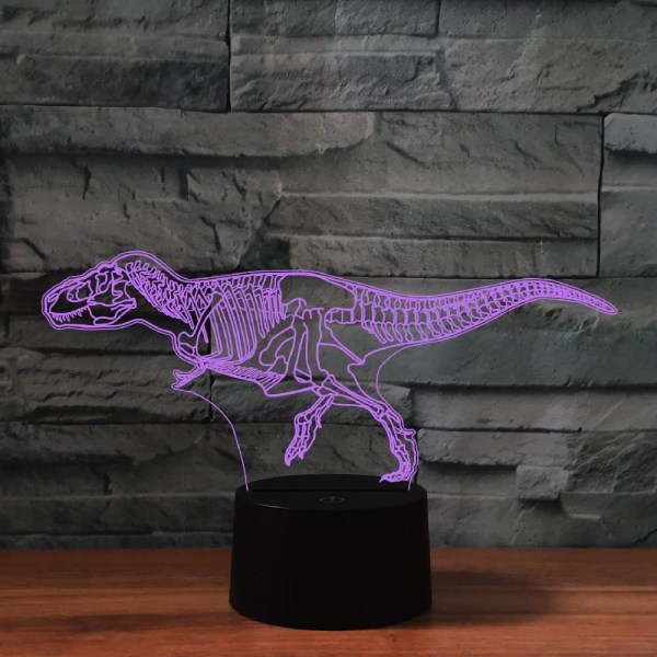 WJ 3D Dinosaur Kaukosäätimellä 16 Värillinen Yövalo Illuusio Akryyli LED Pöytä Yöpöydän Lamppu Lasten Makuuhuoneen Työpöydän Koriste Syntymäpäivälahja Leikki Lapsille