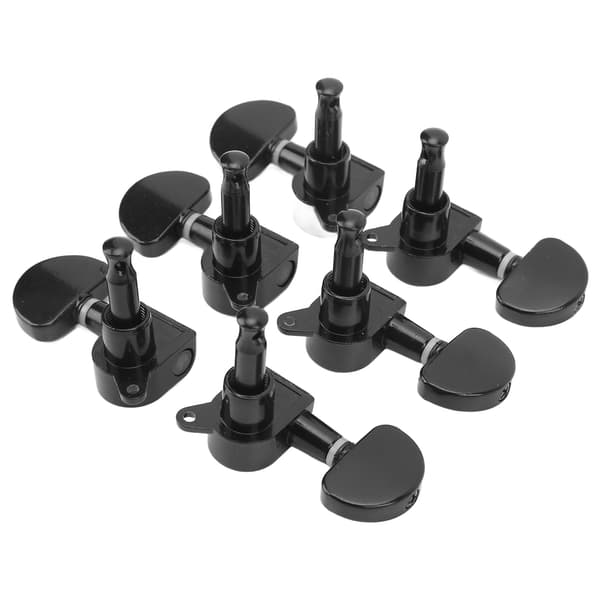 3R3L Guitar Locking Tuners Semicircle Head Heavy Duty Internal Gear Bevel Angle String Tuning Pegs Sort